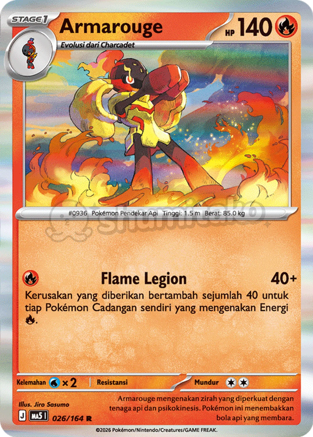 Pokemon ID MA5 Ancaman Bayangan Armarouge #026/164 R