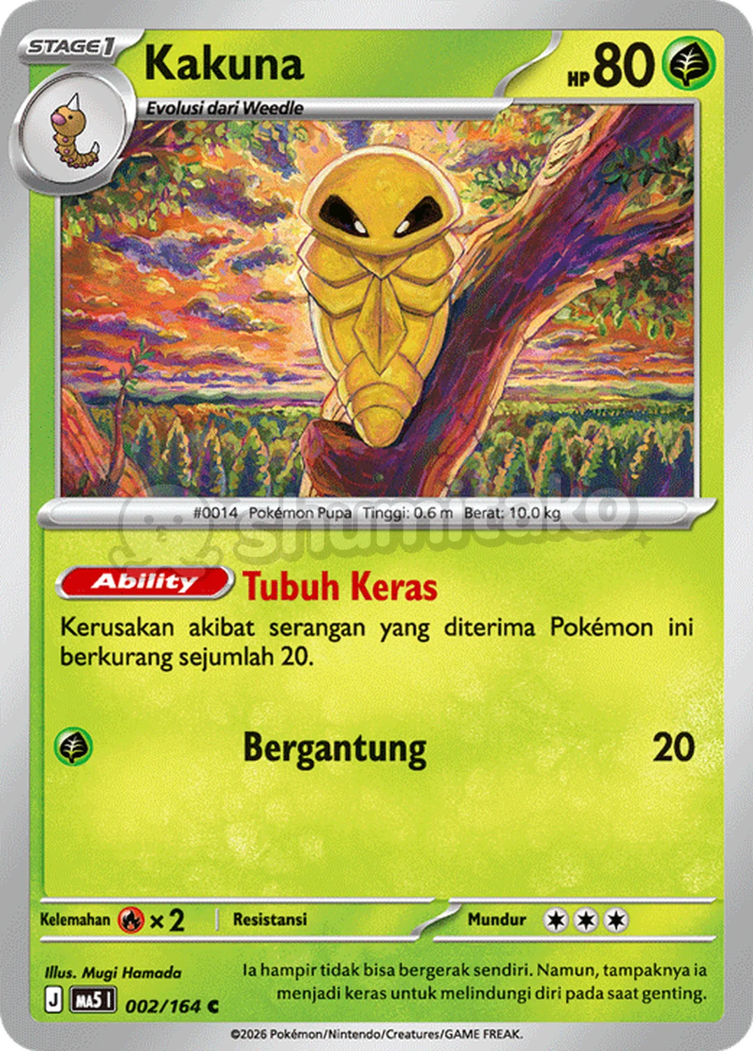 Pokemon ID MA5 Ancaman Bayangan Kakuna #002/164 C