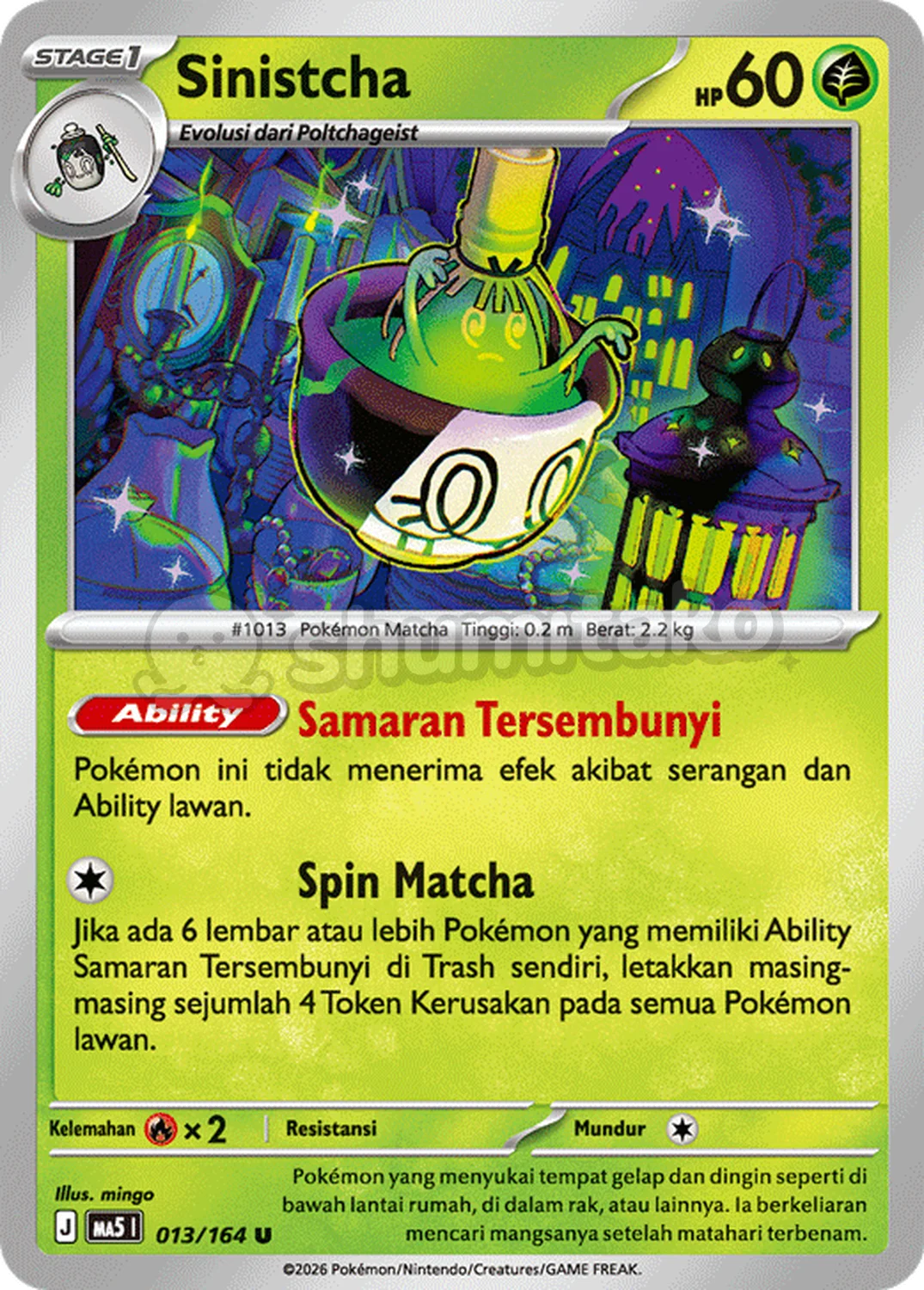 Pokemon ID MA5 Ancaman Bayangan Sinistcha #013/164 U