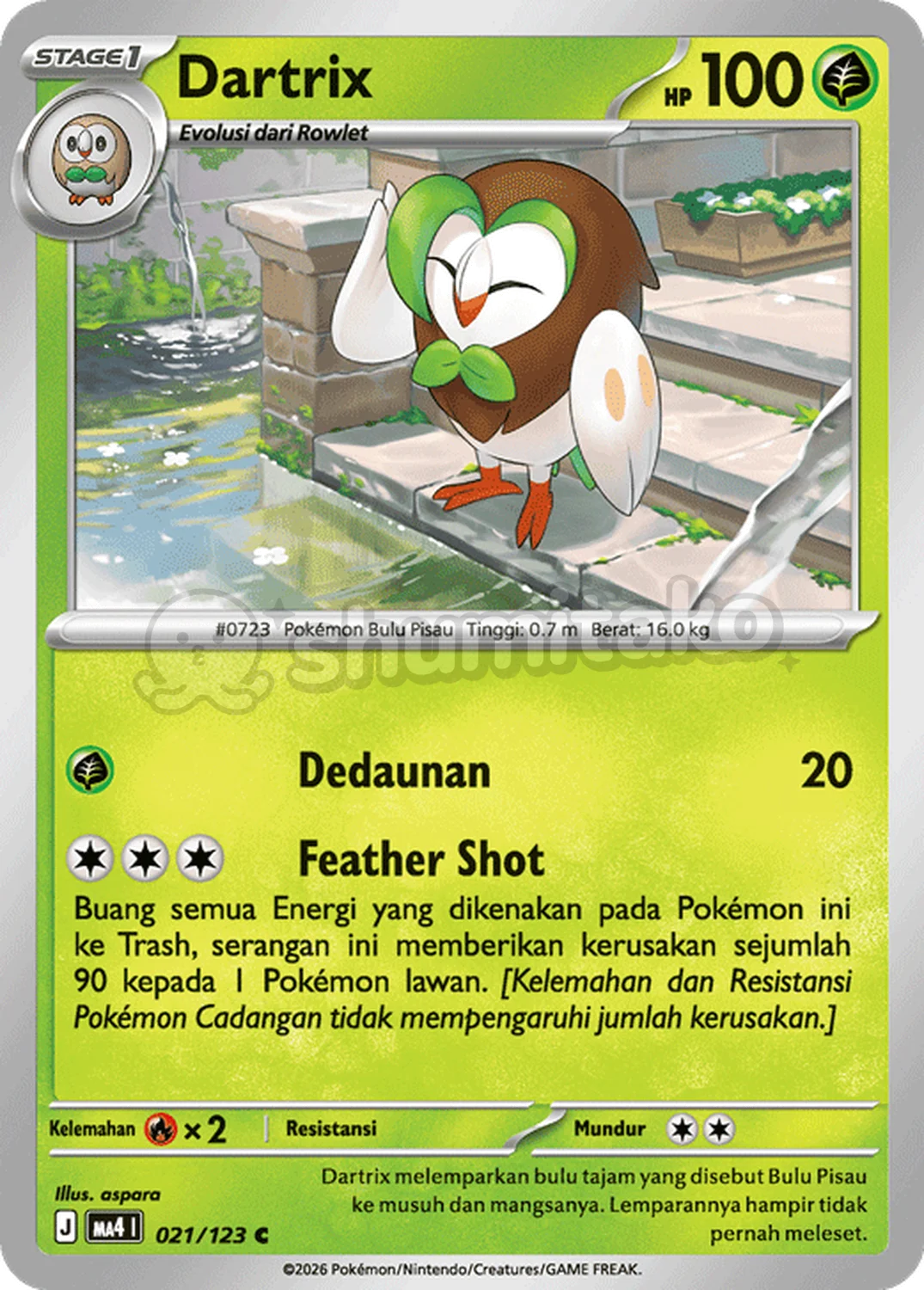 Pokemon ID MA4 Ledakan Peniada Dartrix #021/123 C